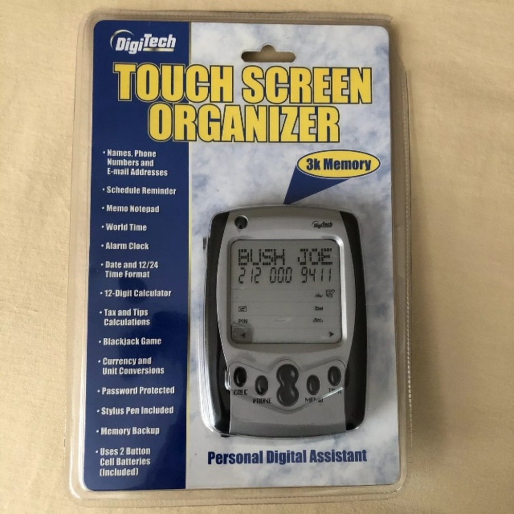 DIGITECH TOUCH SCREEN ORGANIZER 3K MEMORY Personal Digital Assistant Atico